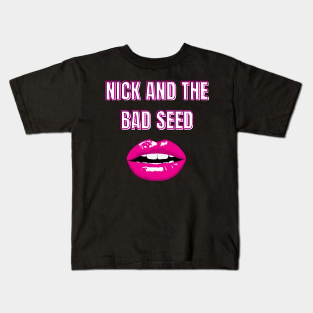 nick cave red lips Kids T-Shirt by angga108